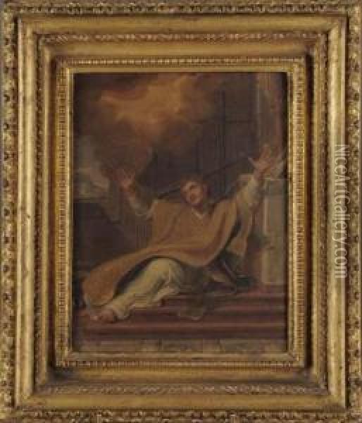Attribue A Le Martyre De Saint Quentin Oil Painting - Cirlce Of Filippo Lauri