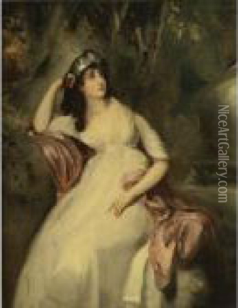 Full Length Portrait Of Sally Siddons Oil Painting - Sir Thomas Lawrence