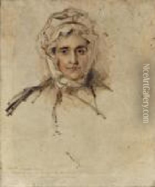 Portrait Of Lucy Lawrence, The Artist's Mother, A Sketch Oil Painting - Sir Thomas Lawrence