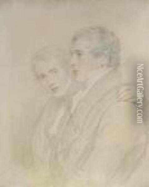 Double Portrait Of Richard 
Rowland Bloxam (1797-1877) And Andrewbloxam (1801-1878), Half-length, In
 Profile, On The Eve Of Theirdeparture For The Sandwich Islands [hawaii]
 In 1823 Oil Painting - Sir Thomas Lawrence