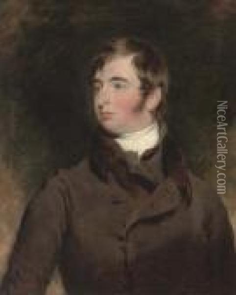Portrait Of George Charles Pratt
 (1799-1866), Earl Of Brecknock, Later 2nd Marquess Camden, Half-length,
 In A Brown Coat

Lot Title Oil Painting - Sir Thomas Lawrence