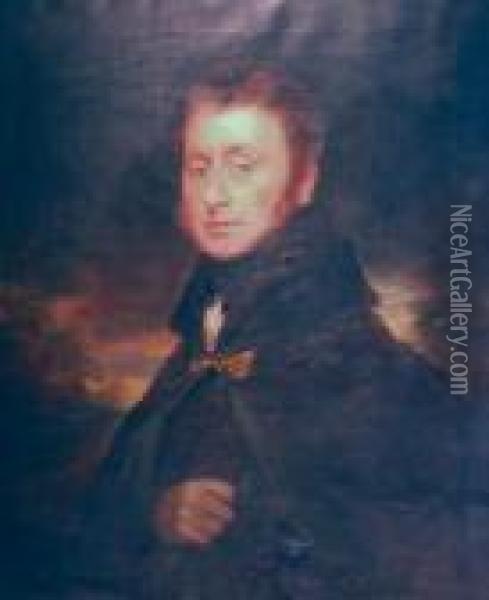 Portrait Of A Cloaked Gentleman Oil Painting - Sir Thomas Lawrence