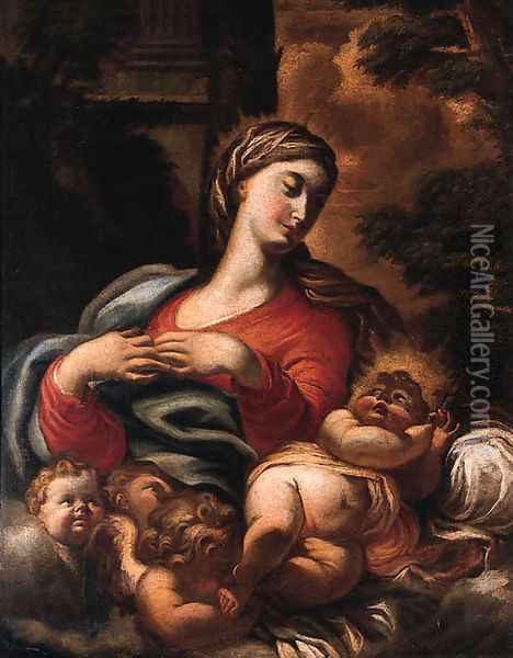 The Madonna and Child Oil Painting - Domenico Piola