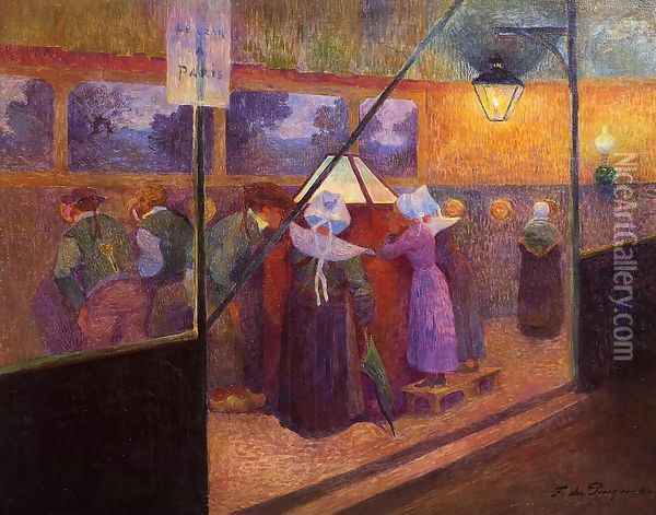 The Magic Lantern Oil Painting - Ferdinand Loyen Du Puigaudeau