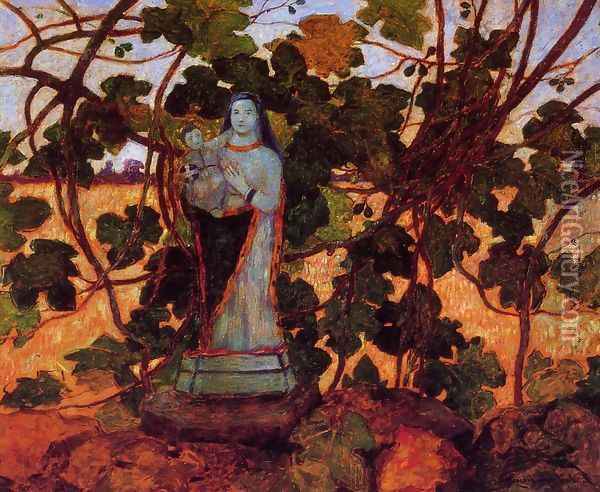 The Virgin with Fig Tree Oil Painting - Ferdinand Loyen Du Puigaudeau