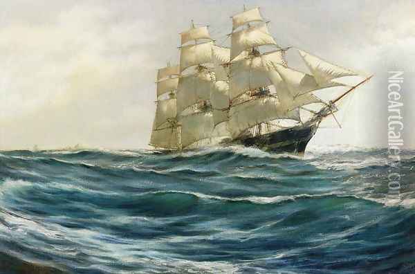 Harbor View Oil Painting - Edmond Marie Petitjean