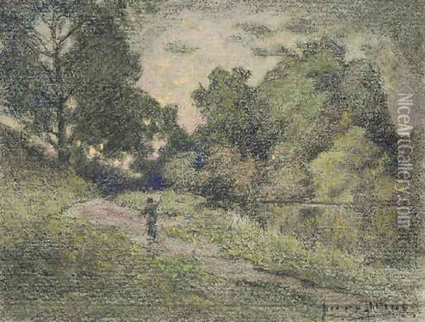 Le petit lac du bois de Boulogne Oil Painting - Pierre Ernest Prins
