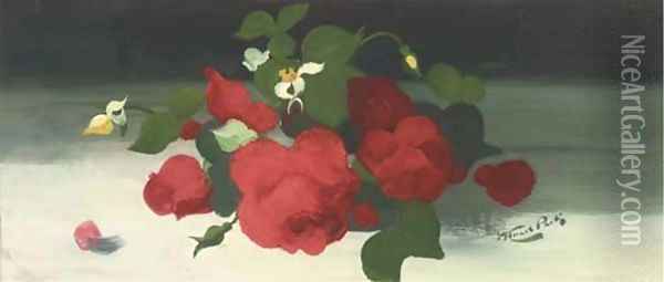 Red roses Oil Painting - James Stuart Park