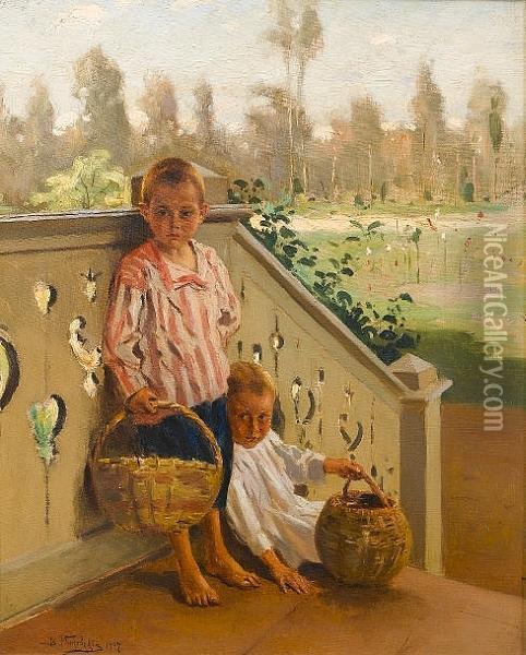 Resting In The Shade Oil Painting - Vladimir Egorovic Makovsky