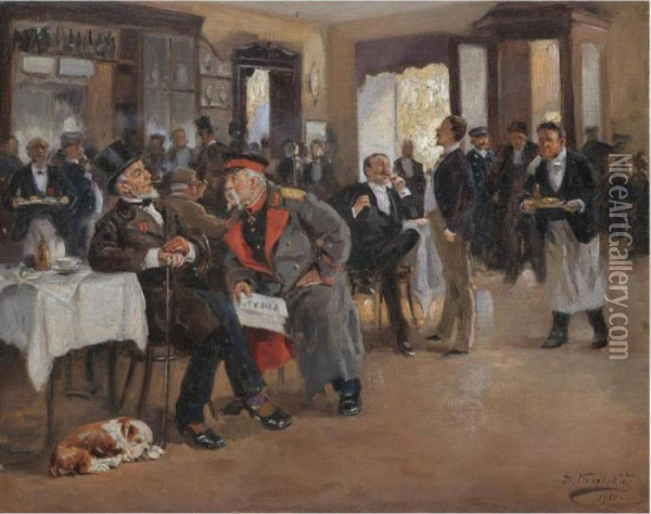 U Dominika Oil Painting - Vladimir Egorovic Makovsky