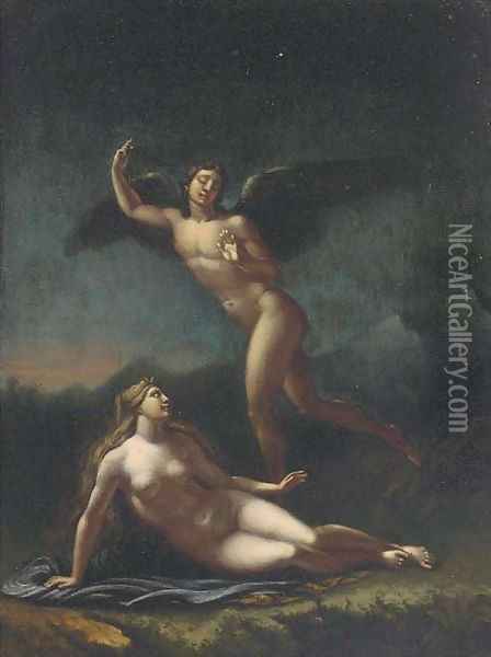 Cupid and Psyche Oil Painting - Pierre-Paul Prud'hon