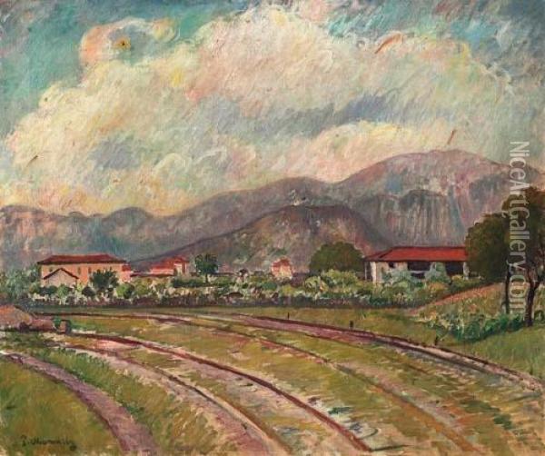 Binari Morti, (1929) Oil Painting - Piero Marussig
