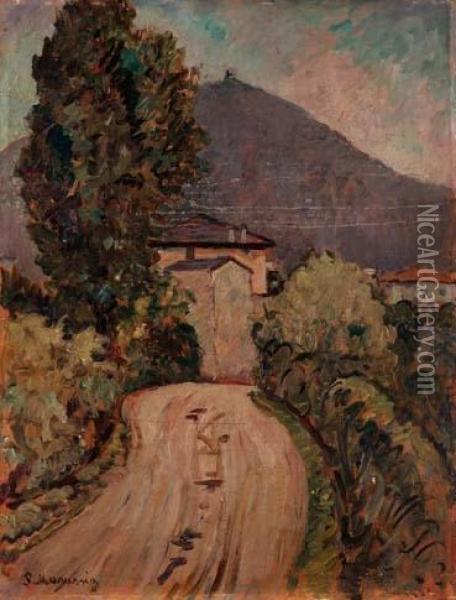 Paesaggio Ligure - (1930) Oil Painting - Piero Marussig