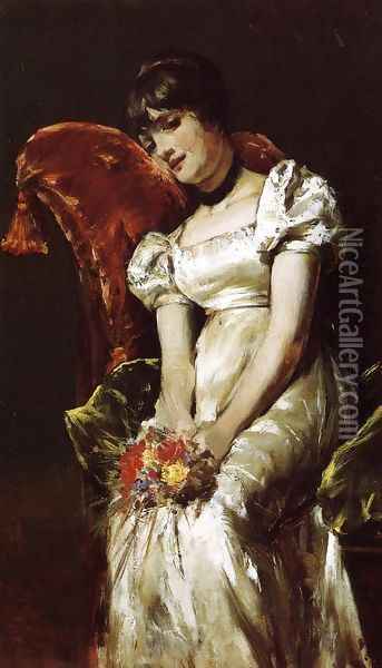 A Girl Oil Painting - Pierre Auguste Renoir