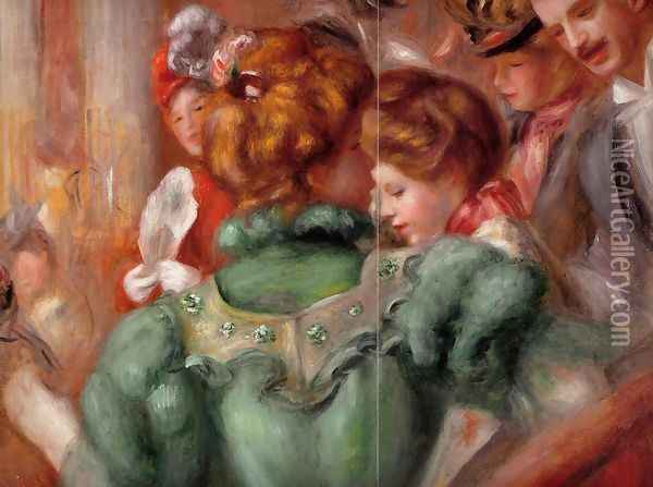 A Box In The Theater Des Varietes Oil Painting - Pierre Auguste Renoir