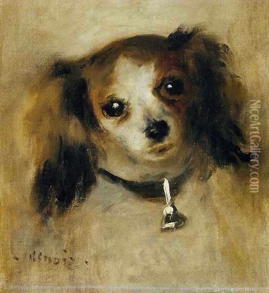 Head Of A Dog Oil Painting - Pierre Auguste Renoir