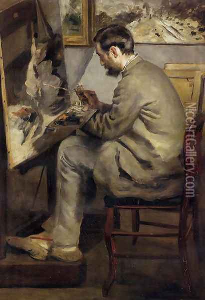 Frederic Bazille Painting The Heron Oil Painting - Pierre Auguste Renoir