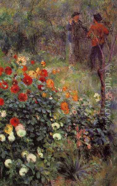 The Garden In The Rue Cortot At Montmartre Oil Painting - Pierre Auguste Renoir