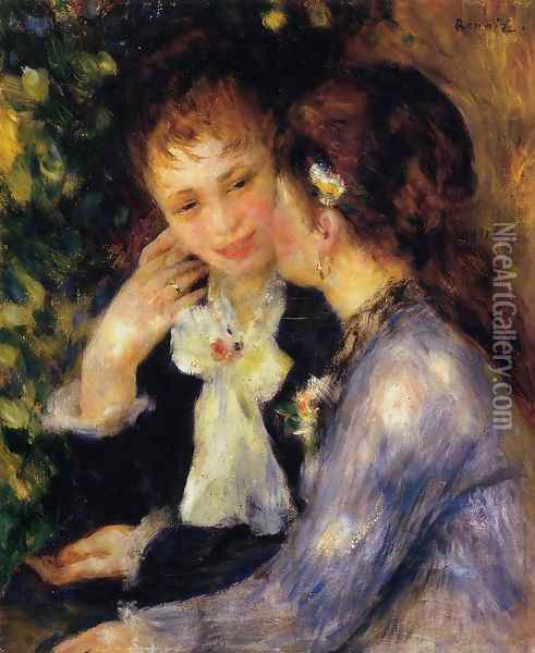 Confidences Oil Painting - Pierre Auguste Renoir