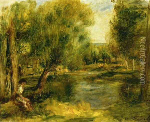 Banks of the River II Oil Painting - Pierre Auguste Renoir