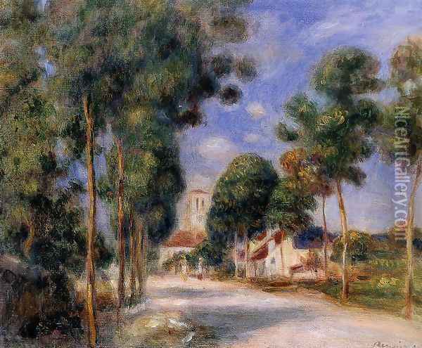 Entering The Village Of Essoyes Oil Painting - Pierre Auguste Renoir