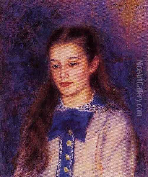 Portrait Of Therese Berard Oil Painting - Pierre Auguste Renoir