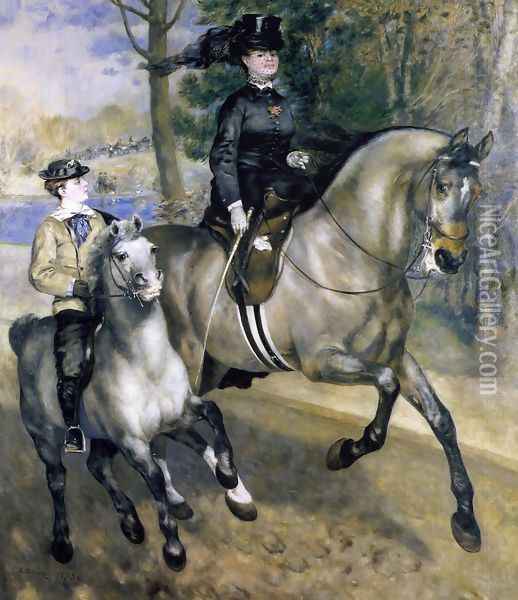 Riding In The Bois De Boulogne Aka Madame Henriette Darras Or The Ride Oil Painting - Pierre Auguste Renoir