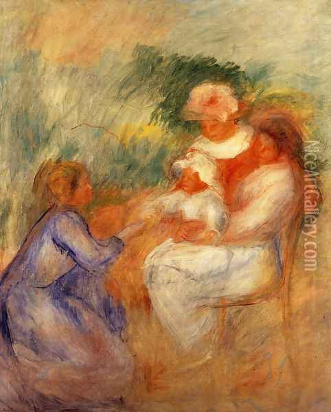 La Famille Oil Painting - Pierre Auguste Renoir