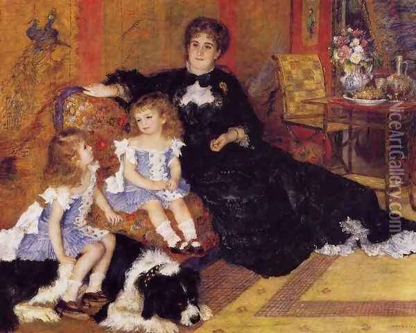 Madame Georges Charpentier and her Children, Georgette and Paul Oil Painting - Pierre Auguste Renoir