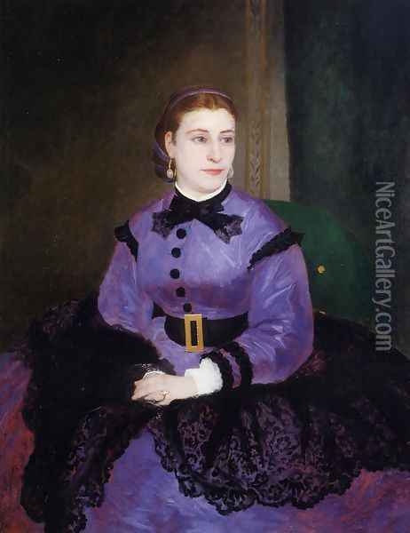 Portrait Of Mademoiselle Sicotg Oil Painting - Pierre Auguste Renoir