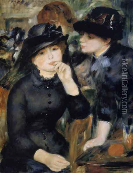 Girls In Black Oil Painting - Pierre Auguste Renoir