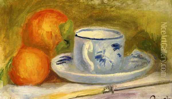 Cup and Oranges Oil Painting - Pierre Auguste Renoir