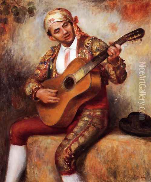 The Spanish Guitarist Oil Painting - Pierre Auguste Renoir