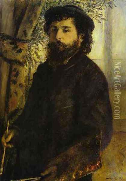 Portrait of Claude Monet Oil Painting - Pierre Auguste Renoir