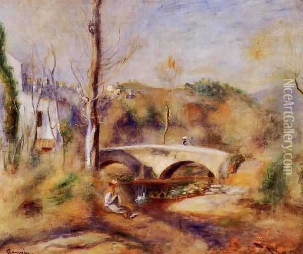 Landscape With Bridge2 Oil Painting - Pierre Auguste Renoir