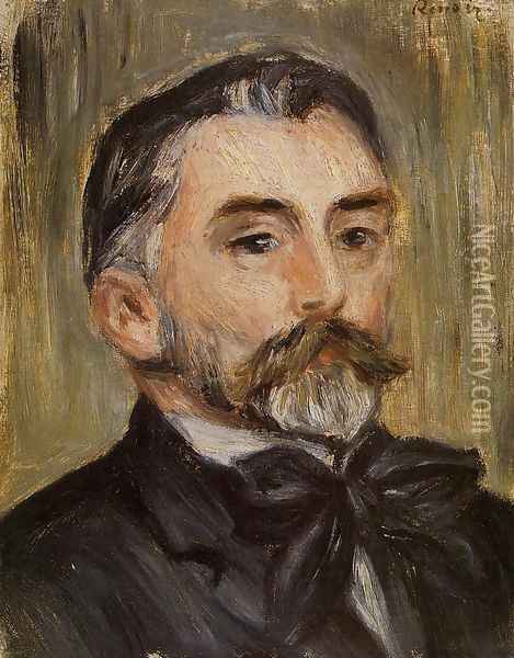 Portrait Of Stephane Mallarme Oil Painting - Pierre Auguste Renoir