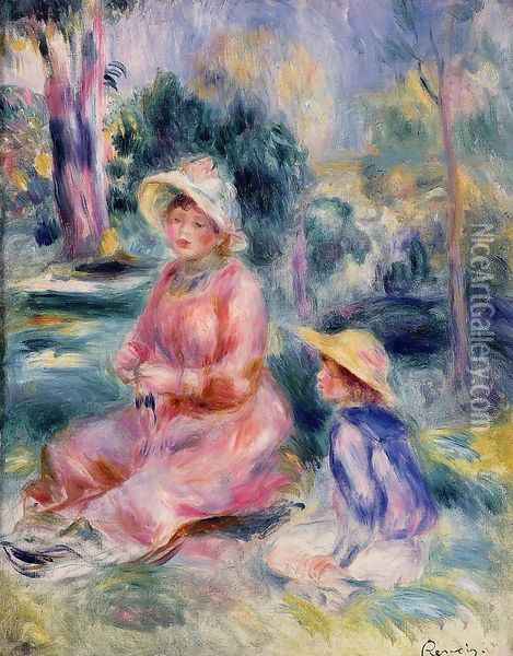 Madame Renoir And Her Son Pierre Oil Painting - Pierre Auguste Renoir