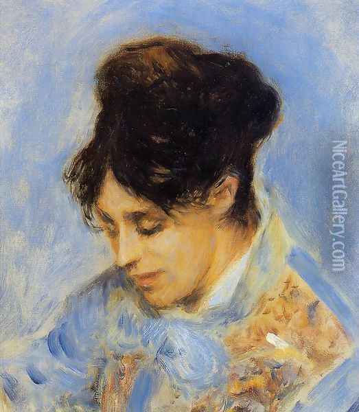 Portrait Of Madame Claude Monet Oil Painting - Pierre Auguste Renoir