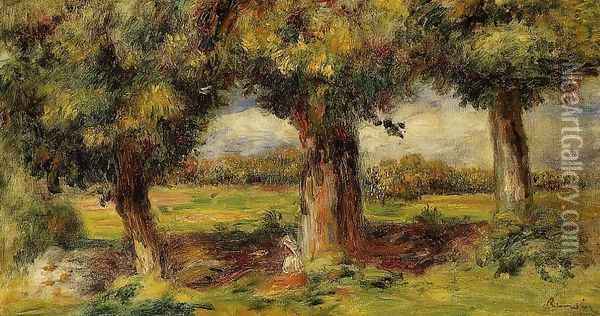 Landscape Near Pont Aven Oil Painting - Pierre Auguste Renoir