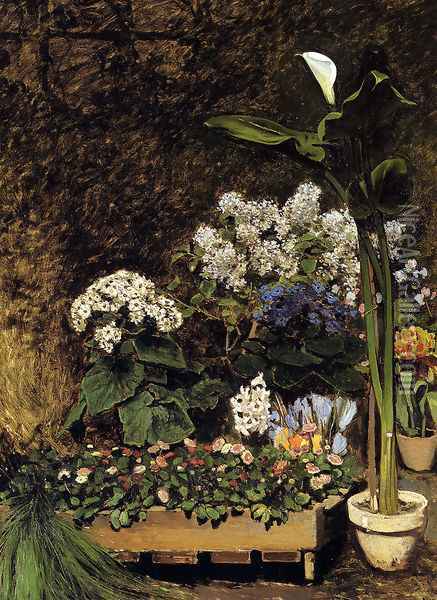 Spring Flowers Oil Painting - Pierre Auguste Renoir