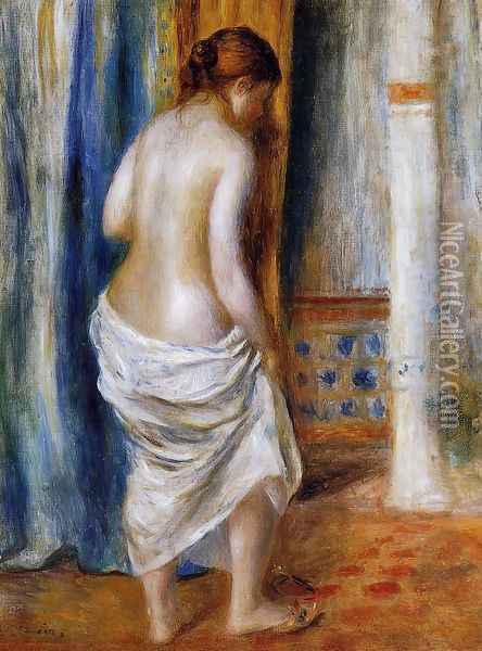 The Bathrobe Oil Painting - Pierre Auguste Renoir