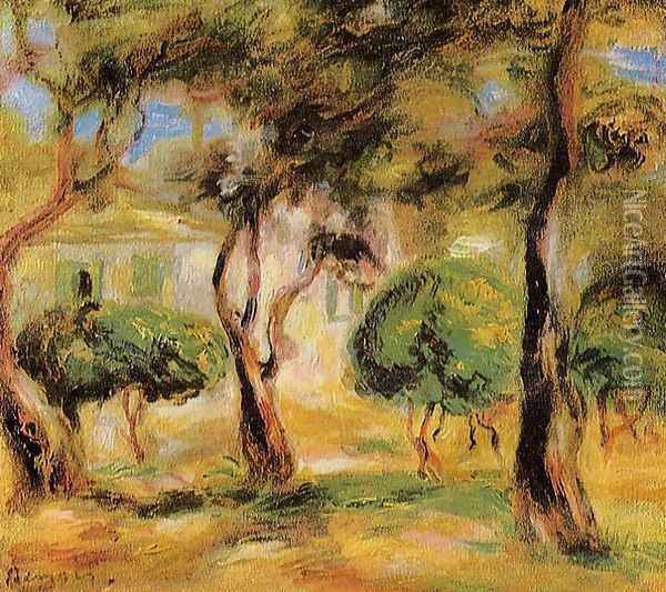 Le Jardin Des Collettes Oil Painting - Pierre Auguste Renoir