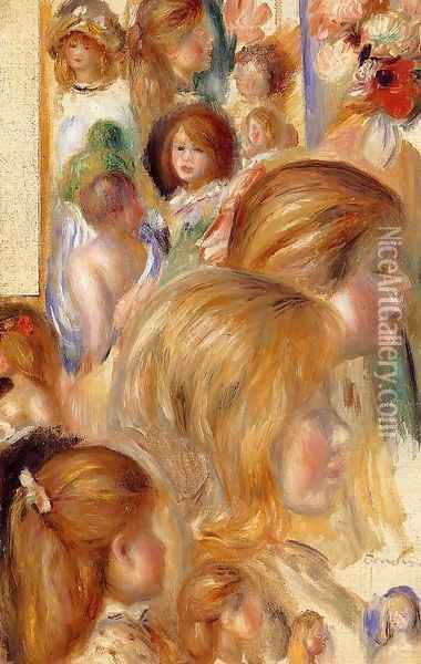 Children's Heads Oil Painting - Pierre Auguste Renoir