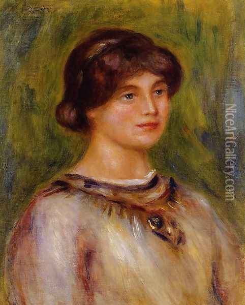 Portrait Of Marie Lestringuez Oil Painting - Pierre Auguste Renoir