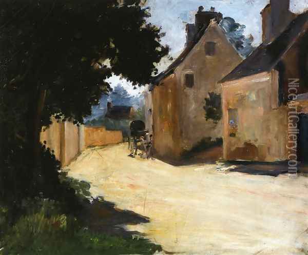 Village Street, Louveciennes Oil Painting - Pierre Auguste Renoir
