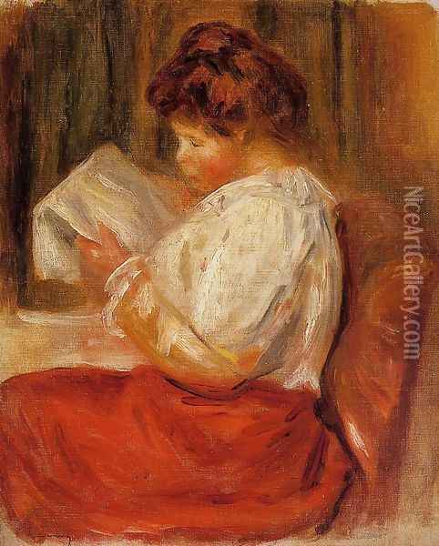 The Little Reader Oil Painting - Pierre Auguste Renoir