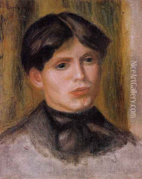 Woman's Head VI Oil Painting - Pierre Auguste Renoir