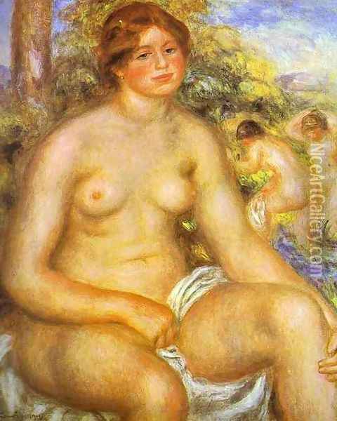 Seated Bather 2 Oil Painting - Pierre Auguste Renoir