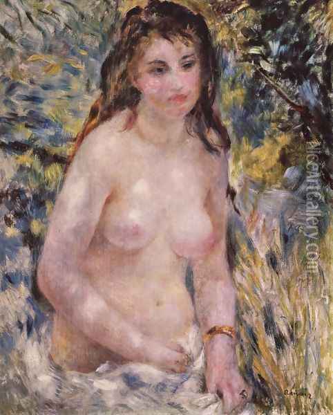 Nude in the Sun Oil Painting - Pierre Auguste Renoir