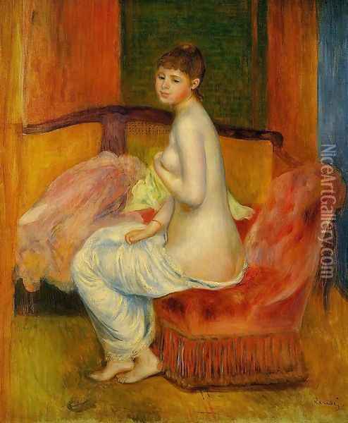 Seated Nude (At East) Oil Painting - Pierre Auguste Renoir